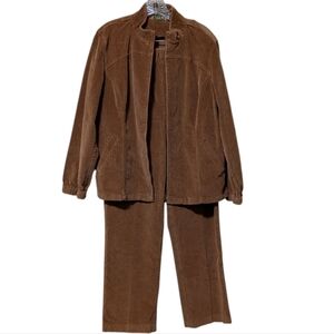 Vintage Orvis Corduroy Two-piece Set Size Large Brown Jacket Pants